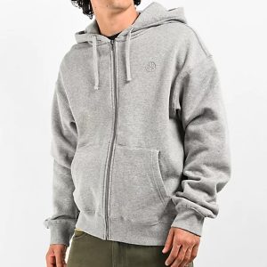 Fundamentals Ninth Hall Heather Grey Zip Up Hoodie