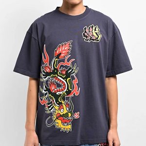 Ninth Hall Ambush Dragon T-Shirt Navy