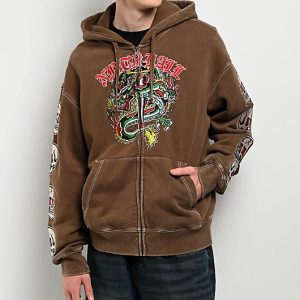 Ninth-Hall-Dragon-Fire-Brown-Hoodie