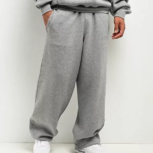 Ninth Hall Logo Grey Oversized Open Hem Sweatpants